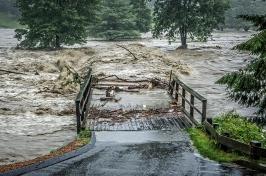 bridge washout in Vermont during Hurricane Irene